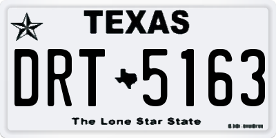 TX license plate DRT5163