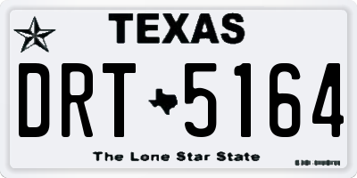 TX license plate DRT5164