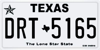 TX license plate DRT5165