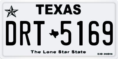TX license plate DRT5169