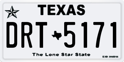 TX license plate DRT5171