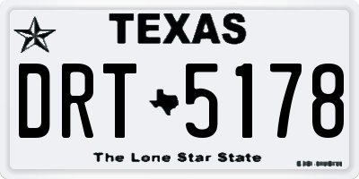 TX license plate DRT5178