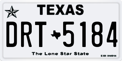 TX license plate DRT5184