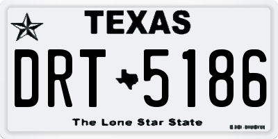 TX license plate DRT5186