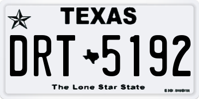 TX license plate DRT5192