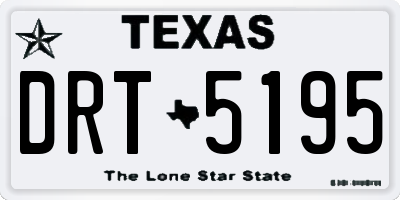TX license plate DRT5195