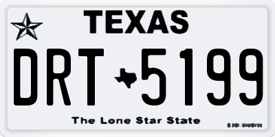 TX license plate DRT5199