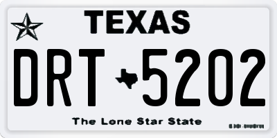 TX license plate DRT5202