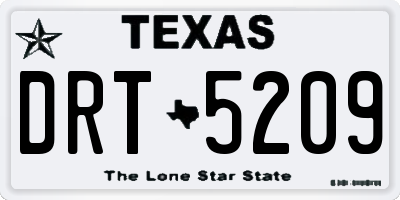 TX license plate DRT5209