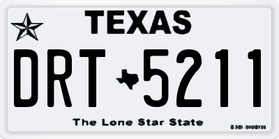 TX license plate DRT5211