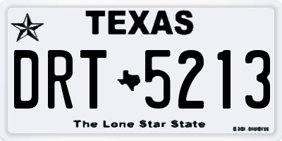 TX license plate DRT5213