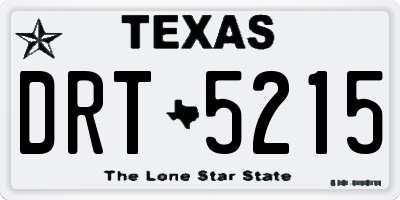 TX license plate DRT5215