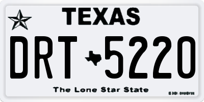 TX license plate DRT5220