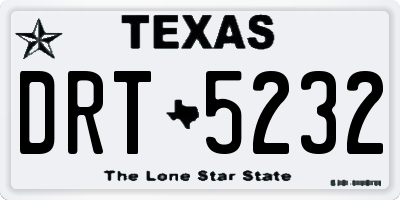 TX license plate DRT5232