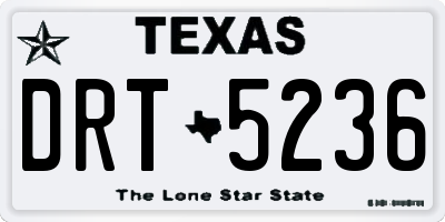 TX license plate DRT5236
