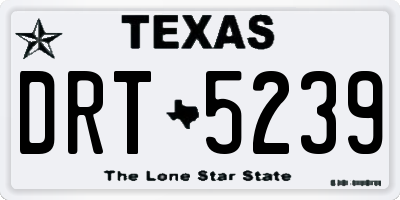 TX license plate DRT5239