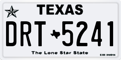 TX license plate DRT5241