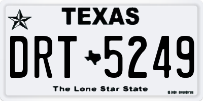 TX license plate DRT5249