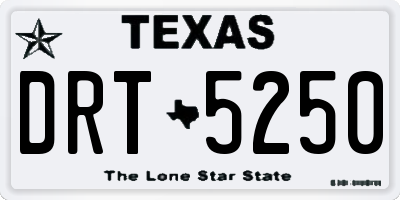 TX license plate DRT5250