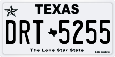 TX license plate DRT5255