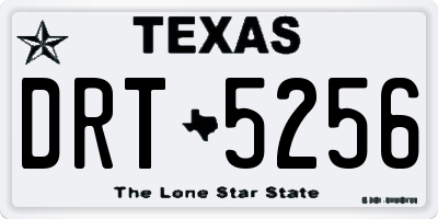 TX license plate DRT5256