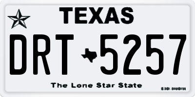 TX license plate DRT5257