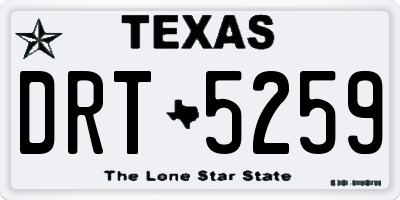TX license plate DRT5259