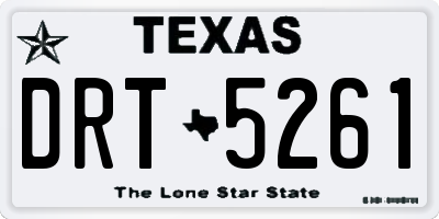 TX license plate DRT5261