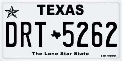 TX license plate DRT5262