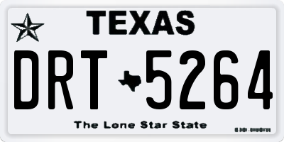 TX license plate DRT5264
