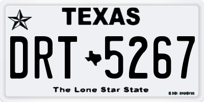 TX license plate DRT5267
