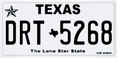 TX license plate DRT5268