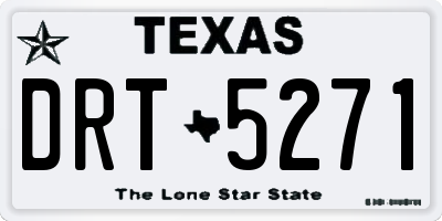 TX license plate DRT5271