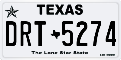 TX license plate DRT5274