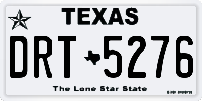 TX license plate DRT5276