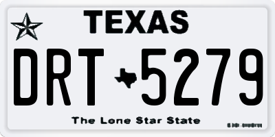 TX license plate DRT5279