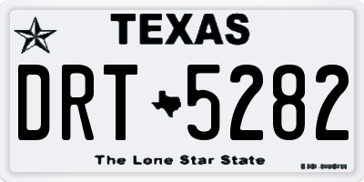TX license plate DRT5282