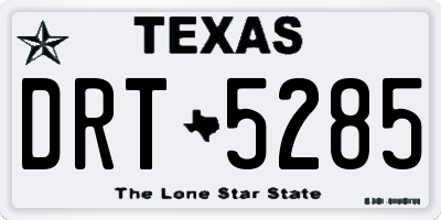 TX license plate DRT5285