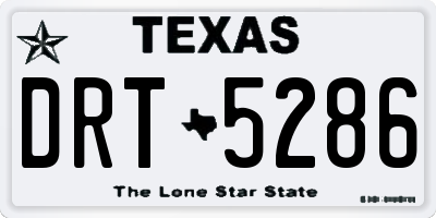 TX license plate DRT5286