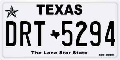 TX license plate DRT5294