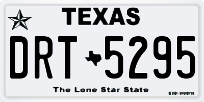 TX license plate DRT5295