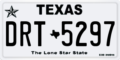 TX license plate DRT5297