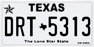 TX license plate DRT5313