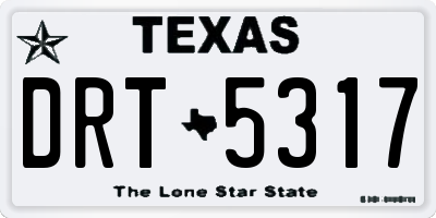 TX license plate DRT5317