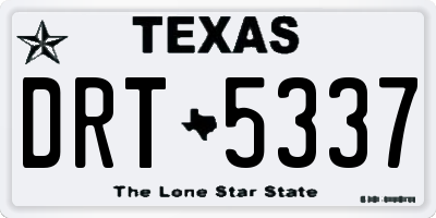 TX license plate DRT5337