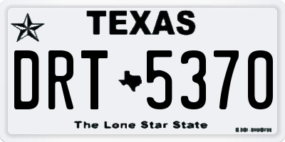 TX license plate DRT5370