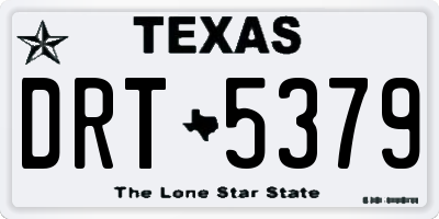 TX license plate DRT5379