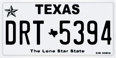 TX license plate DRT5394