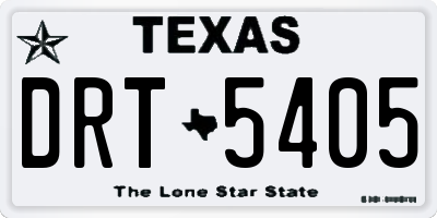 TX license plate DRT5405