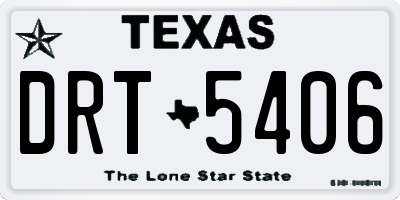TX license plate DRT5406